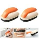 Limitless Clothes Brush Soft Hair Shoe Laundry Brush Household Slippers Not Hurt Clothes Shoes With Handle Board Brush Multi-functional Cleaning Tool (Blue-2pack)